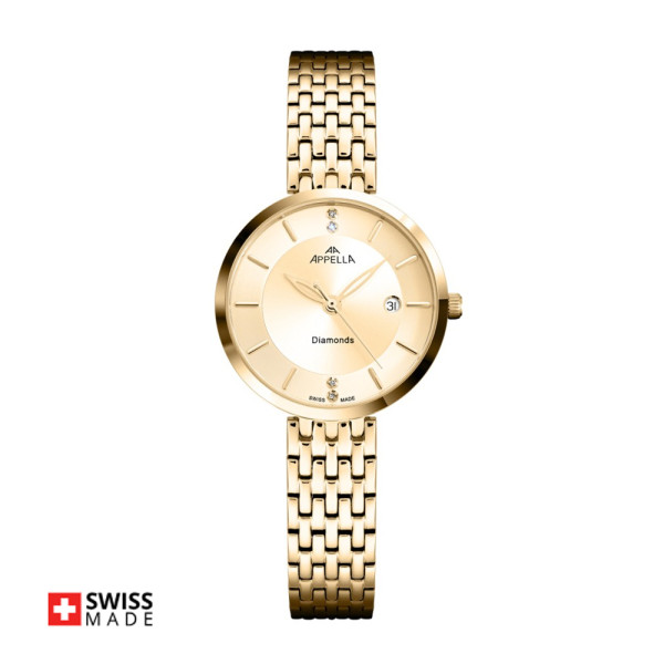 часовник Appella L50013.1191DQ дамски модел златист корпус classicwatches.bg