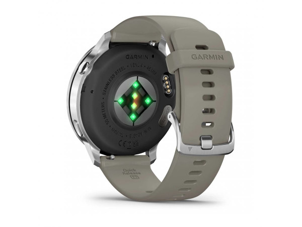 ЧАСОВНИК GARMIN VENU 4 45ММ SILVER С SILVER GRAY СИЛИКОНОВА КАИШКА 010-03014-01