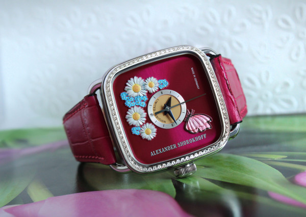 Alexander Shorokhoff SUMMER AS.AP.SOM2D дамски часовник с бордо 3D циферблат – classicwatches.bg