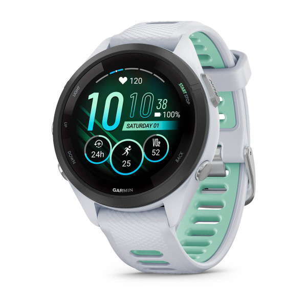 Garmin Forerunner 265S Black безел с Whitestone корпус и Whitestone/Neo Tropic силиконова каишка 010-02810-14