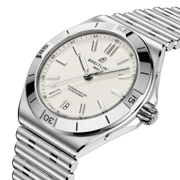 часовник breitling chronomat b31 бял циферблат стоманена верижка classicwatches.bg