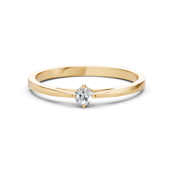 Cara пръстен с диамант 0.10 ct – ЗЛАТНО БИЖУ 14К K101-10125Y(3.0)/14K