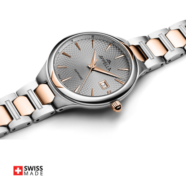 часовник Appella L50010.R117DQ циферблат диамант дата classicwatches.bg