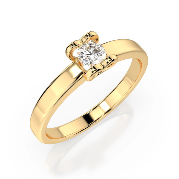Cara пръстен с диамант 0.15 ct – ЗЛАТНО БИЖУ 14К K101-10013Y(3.4)/14K