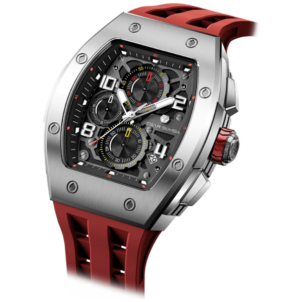 TSAR BOMBA T-Elemental Silver Red TB8224Q-03