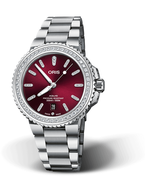 ORIS AQUIS DIVING DATE DIAMONDS AUTOMATIC 41.5MM LADIES WATCH 733 7766 4998-07 8 22 05PEB