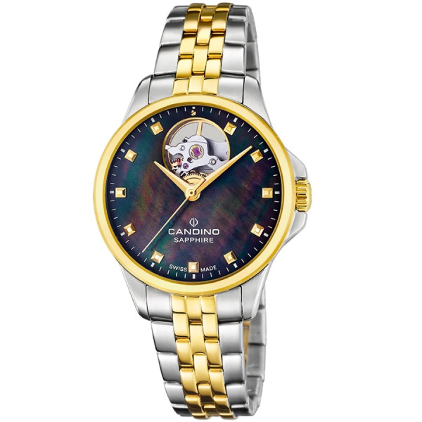 Часовник candino c4771 b дамски автоматичен open heart седеф classicwatches.bg
