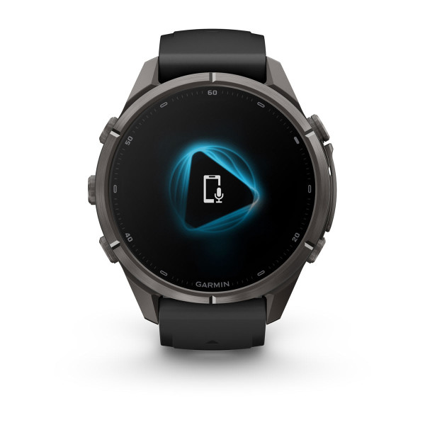 Garmin Fenix 9 Pro inReach Carbon Gray DLC Titanium с Black/Pebble Grey силиконова каишка 010-04335-11