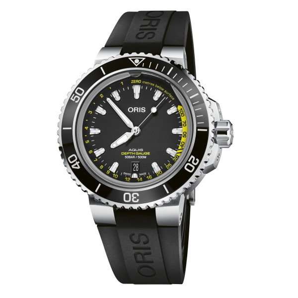 ORIS AQUIS DIVING DEPTH GAUGE 45.80MM 733 7755 4154-Set RS