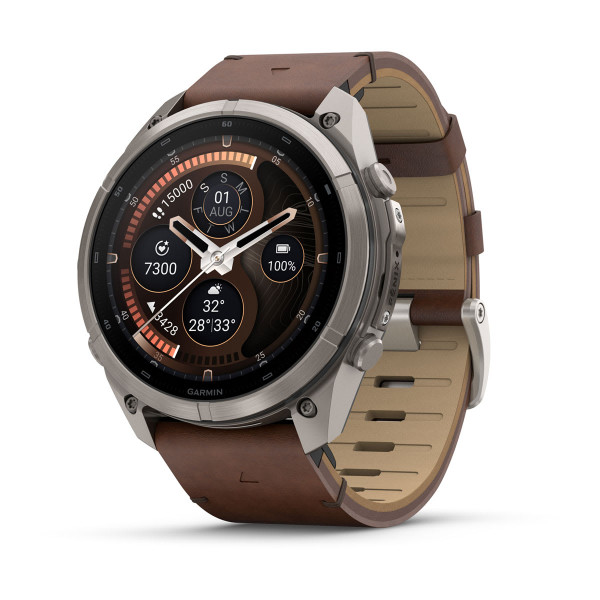 Garmin Fenix 9 Pro inReach Titanium с Walnut кожена каишка 010-04337-41