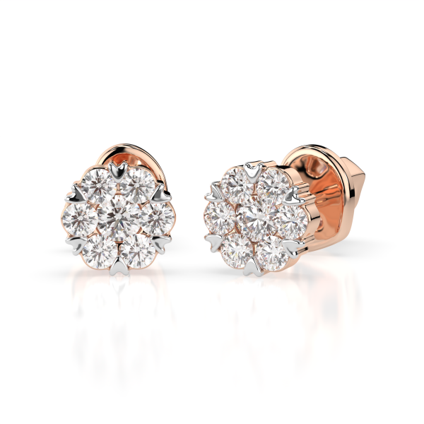 дамски обеци с диаманти cara diamanti k102 10015r 2.0 rose gold earrings 18k classicwatches.bg