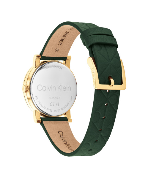 часовник calvin klein 25100129 зелена кожена каишка classicwatches.bg