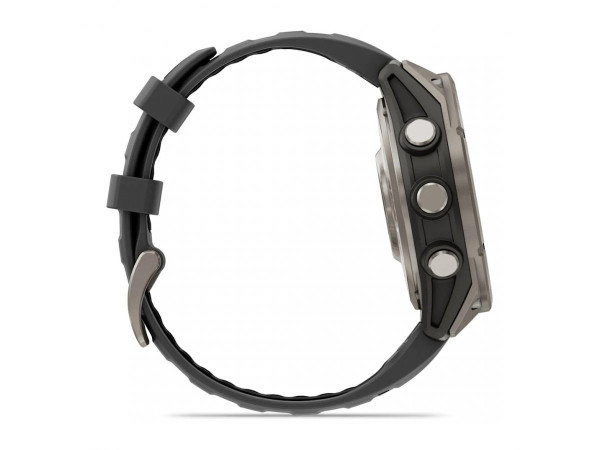 GARMIN FENIX 8 PRO 47MM AMOLED SAPPHIRE TITANIUM С GRAPHITE/BLACK СИЛИКОНОВА КАИШКА 010-03198-11