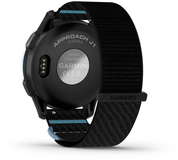 Garmin Approach® J1 GPS смарт часовник с Cloud Blue алуминиев безел и Black/Azure Comfortfit каишка 010-03898-00