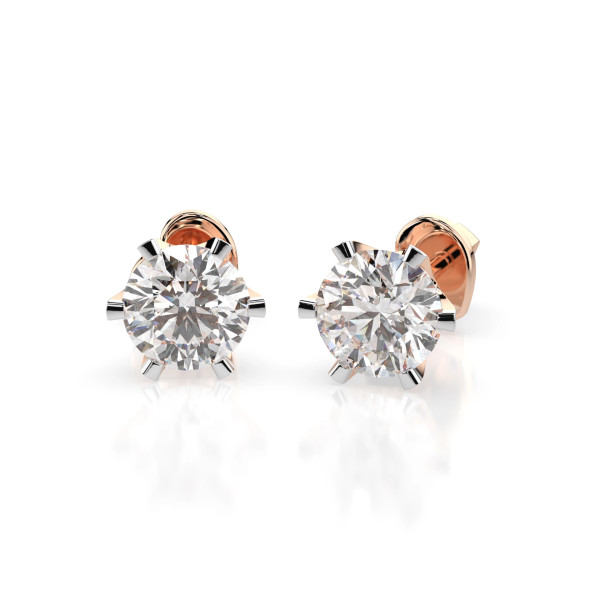 Cara обеци с диаманти 1.00 ct GIA сертификат – ЗЛАТНО БИЖУ 14К K102-10040/1R(5.1)/14K
