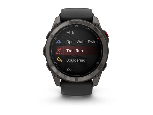 GARMIN FENIX 8 PRO 51MM AMOLED SAPPHIRE CARBON GRAY DLC TITANIUM С BLACK/PEBBLE GRAY СИЛИКОНОВА КАИШКА 010-03199-01