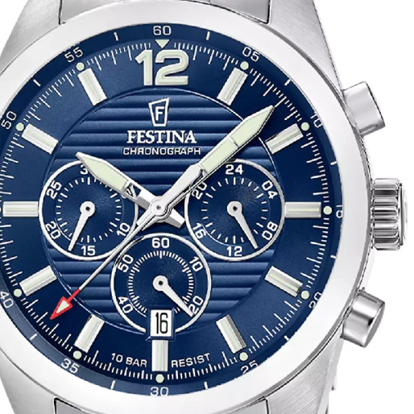 Festina F20742/1 мъжки хронограф със син циферблат – classicwatches.bg