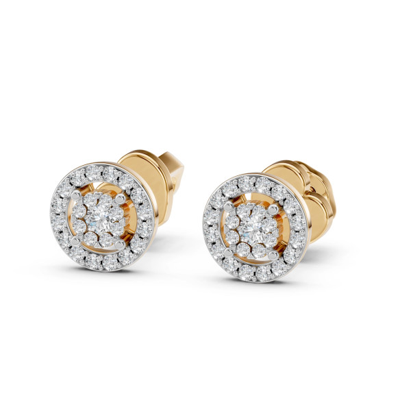 Cara обеци с диаманти 0.06+0.22 ct – ЗЛАТНО БИЖУ 14К K102-10018Y(2.0)/14K