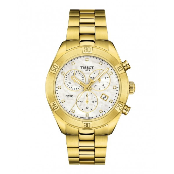 TISSOT PR 100 SPORT CHIC CHRONOGRAPH 38ММ LADIES WATCH T101.917.33.116.01