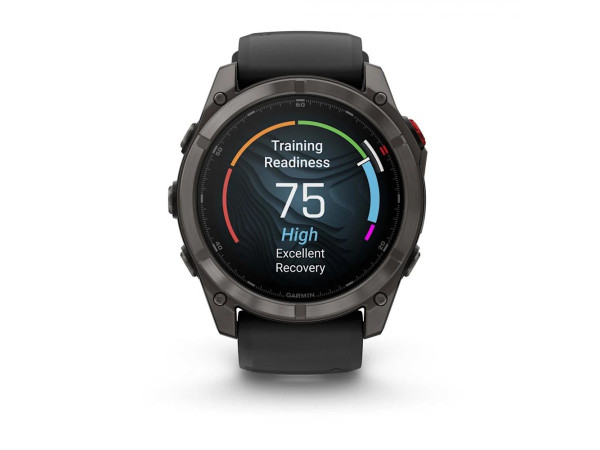GARMIN FENIX 8 PRO 51MM AMOLED SAPPHIRE CARBON GRAY DLC TITANIUM С BLACK/PEBBLE GRAY СИЛИКОНОВА КАИШКА 010-03199-01
