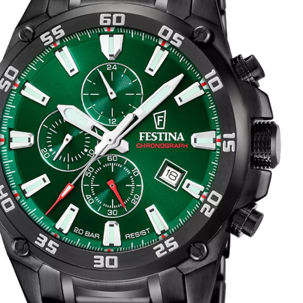 Festina F20735/2 мъжки хронограф със зелен циферблат – classicwatches.bg