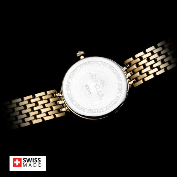 часовник Appella L50013.1197DQ сив циферблат диаманти classicwatches.bg