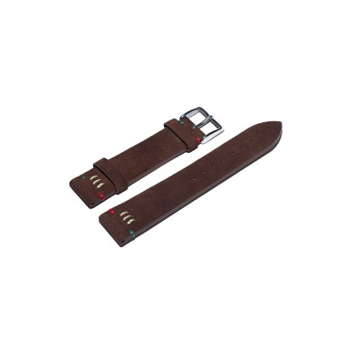DARKBROWN NUBUCK LEATHER WATCH STRAP