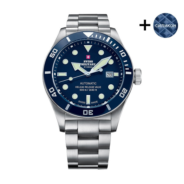 Swiss Military By Chrono SMA34075.02SET BLUE мъжки автоматичен часовник сет – classicwatches.bg