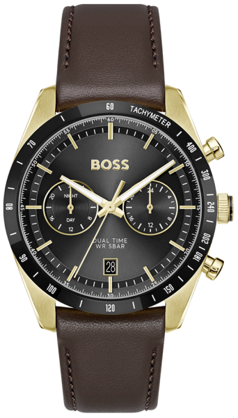HUGO BOSS 1514285 мъжки спортно-елегантен часовник с жълто PVD – classicwatches.bg