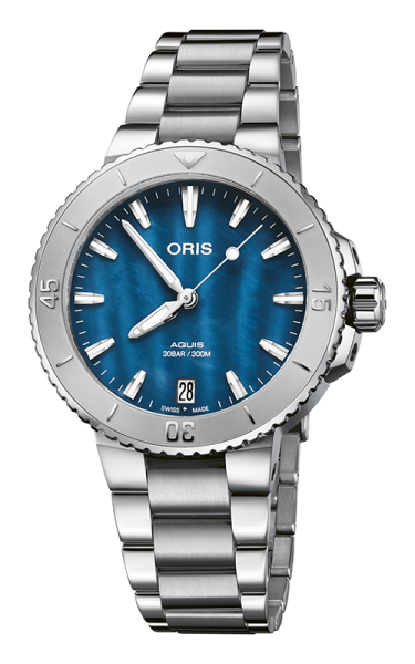 ORIS AQUIS DATE 36.5MM LADIES WATCH 733 7770 4155-07 8 18 05P