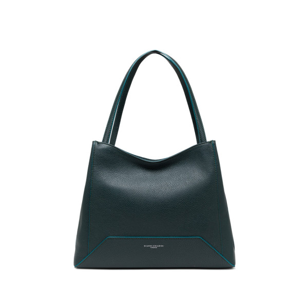 ДАМСКА ЧАНТА , ЕСТЕСТВЕНА КОЖА-РЪЧНА ИЗРАБОТКА GIANNI CHIARINI 10420/DEEP GREEN