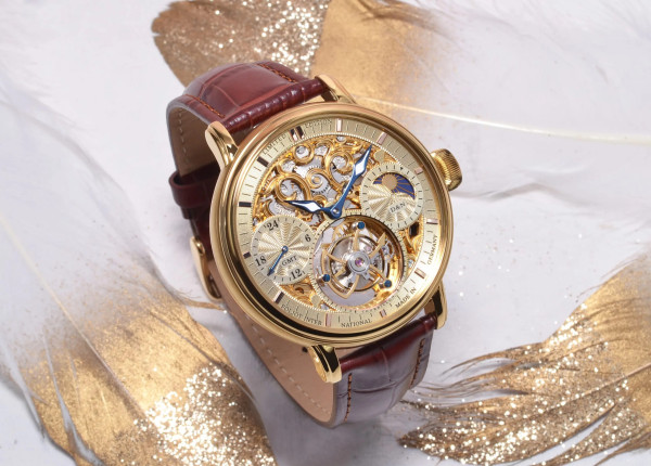 POLJOT INTERNATIONAL TOURBILLON SKELETON HAND WINDING 43MM MEN'S WATCH LIMITED EDITION 100PIECE S3360.T66