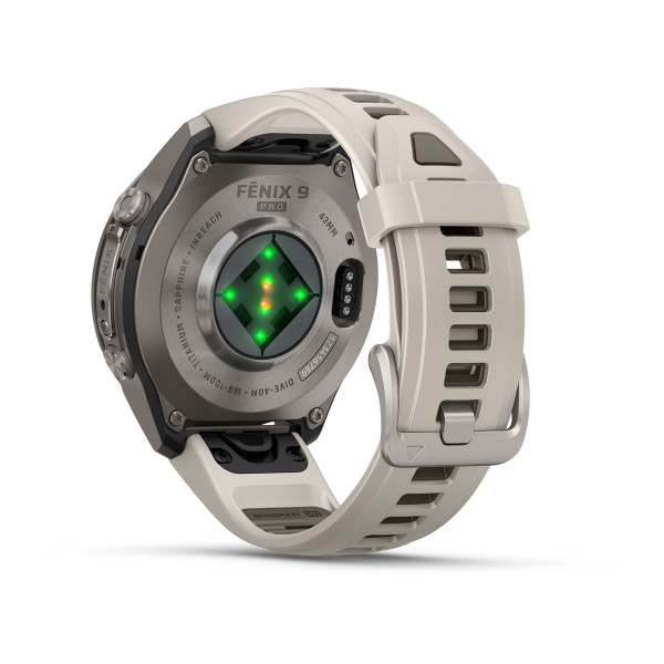Garmin Fenix 9 Pro inReach Titanium с Fog Grey/Dark Sandstone силиконова каишка 010-04335-81
