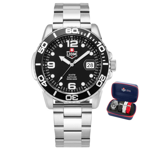 Мъжки часовник JDM Military Sapphire Mike Plus сет с каишки JDM-WG029-03