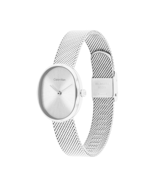 Calvin Klein 25100173 дамски часовник със сребрист корпус и верижка