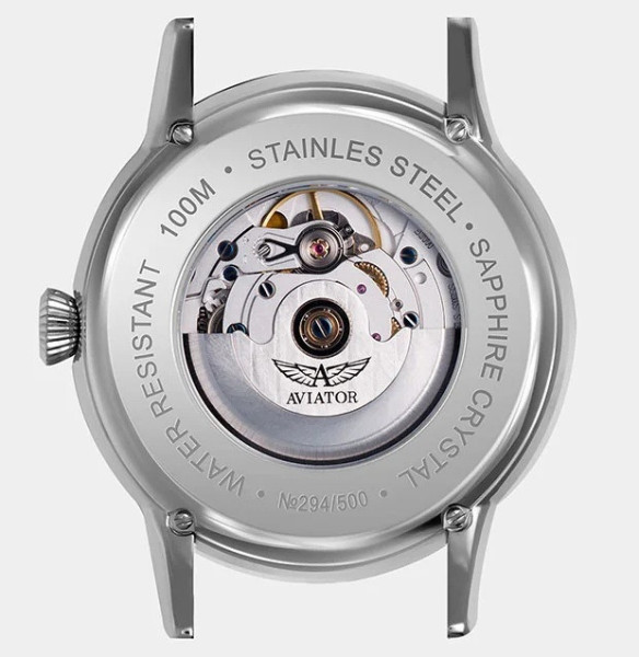 часовник aviator v 3 20 0 140 5 кафяв циферблат стоманен корпус classicwatches.bg