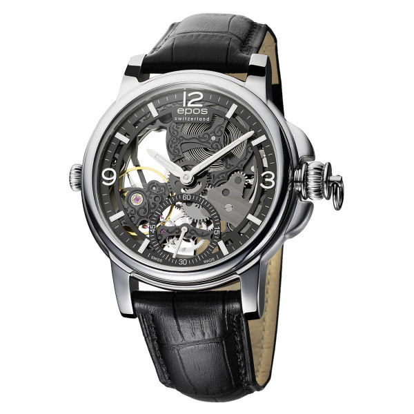 EPOS 3429.199.20.55.25 лимитиран 3-в-1 скелетон с черен механизъм – classicwatches.bg