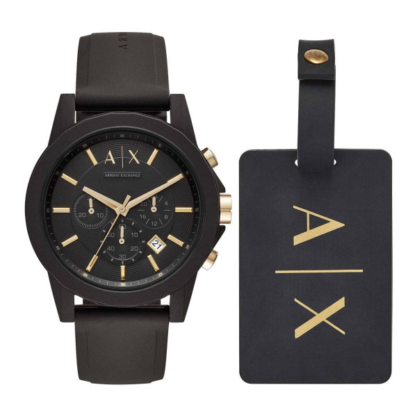часовник Armani Exchange AX7105 с черен циферблат и черен корпус classicwatches.bg