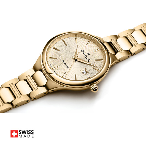 часовник Appella L50010.1111DQ един диамант дата classicwatches.bg