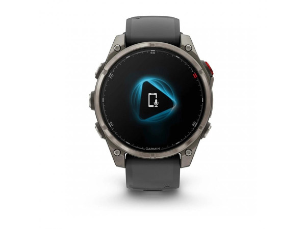 GARMIN FENIX 8 PRO 47MM AMOLED SAPPHIRE TITANIUM С GRAPHITE/BLACK СИЛИКОНОВА КАИШКА 010-03198-11
