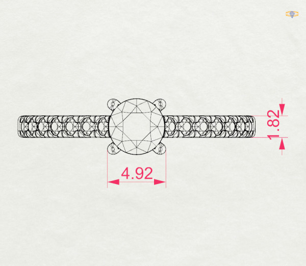 Cara пръстен с диаманти 0.40+0.21 ct GIA сертификат K101-10094W