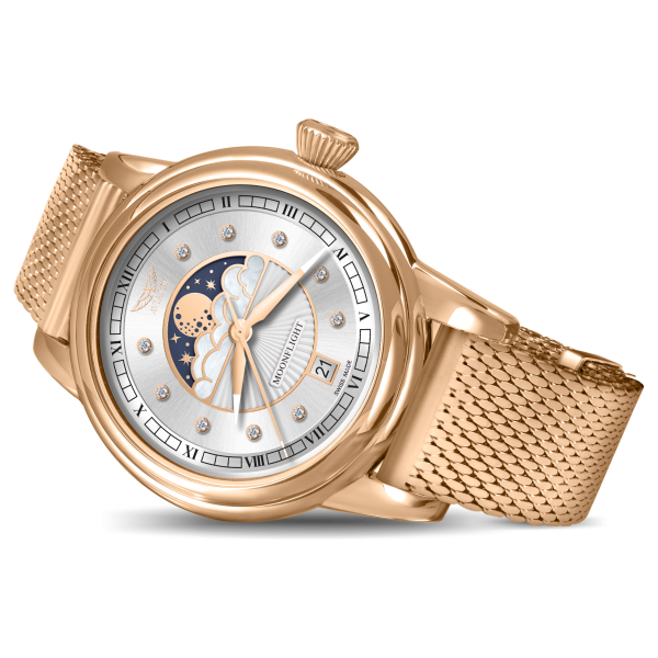 Часовник AVIATOR DOUGLAS MOONFLIGHT DIAMONDS 36M V.1.33.2.382.5