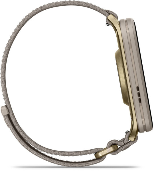 Garmin Venu® X1 Amoled Soft Gold и French Grey найлонова каишка 010-02980-09