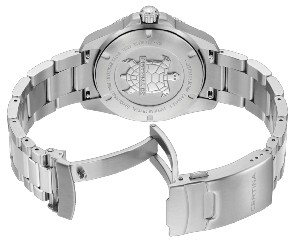 Certina DS Action 40mm C048.410.11.091.00 пълен изглед с пеперуда закопчалка – classicwatches.bg