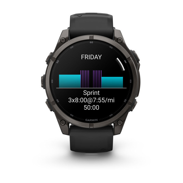 Garmin Fenix 9 Carbon Grey DLC Titanium с Black силиконова каишка 010-04762-11