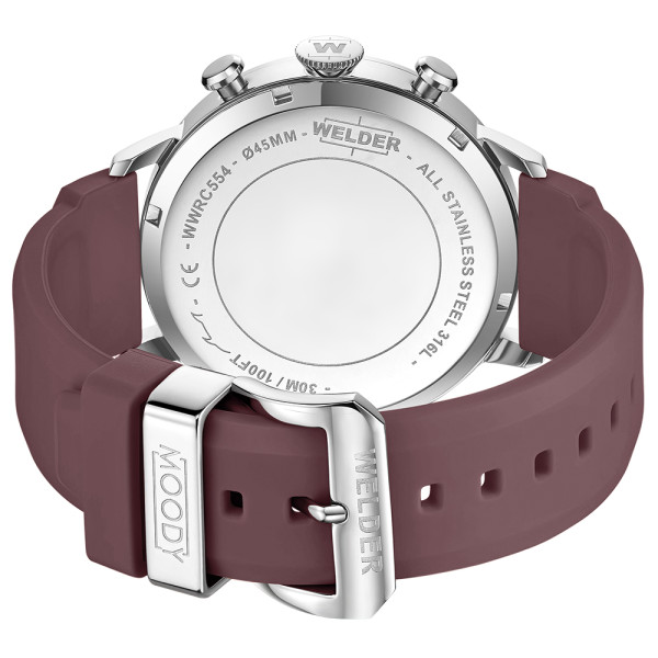 welder moody wwrc554 silicone strap wine color watch classicwatches.bg