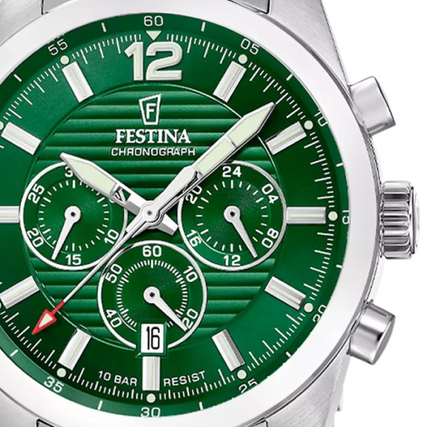 Festina F20742/2 мъжки хронограф със зелен циферблат – classicwatches.bg