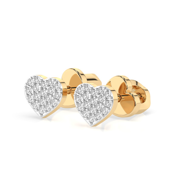 елегантни дамски обеци cara diamanti 102 10097 gold diamond earrings 18k classicwatches.bg