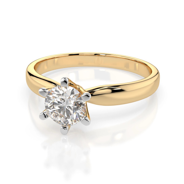 Cara пръстен с диамант 0.50 ct GIA сертификат – ЗЛАТНО БИЖУ 14К K101-10040Y(5.1)/14K