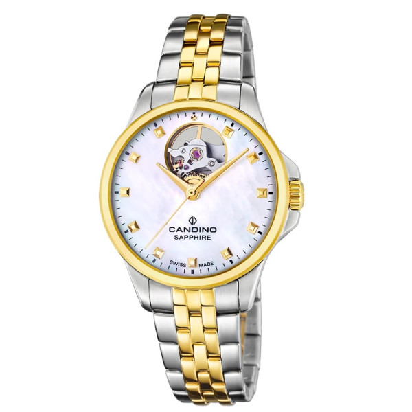 Часовник candino c4771 a дамски автоматичен open heart седеф classicwatches.bg
